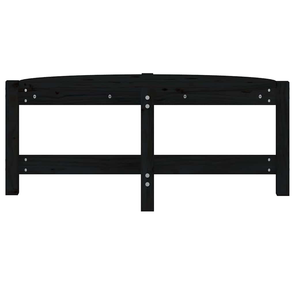 vidaXL Coffee Table Black 87x48x35 cm Solid Wood Pine