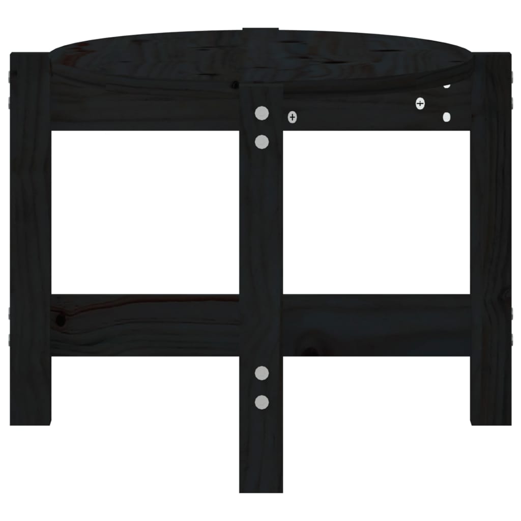 vidaXL Coffee Table Black 87x48x35 cm Solid Wood Pine