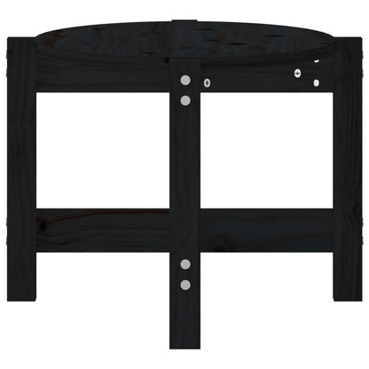 vidaXL Coffee Table Black 87x48x35 cm Solid Wood Pine