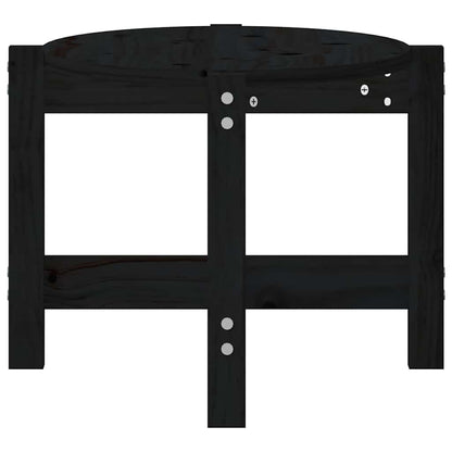 vidaXL Coffee Table Black 87x48x35 cm Solid Wood Pine