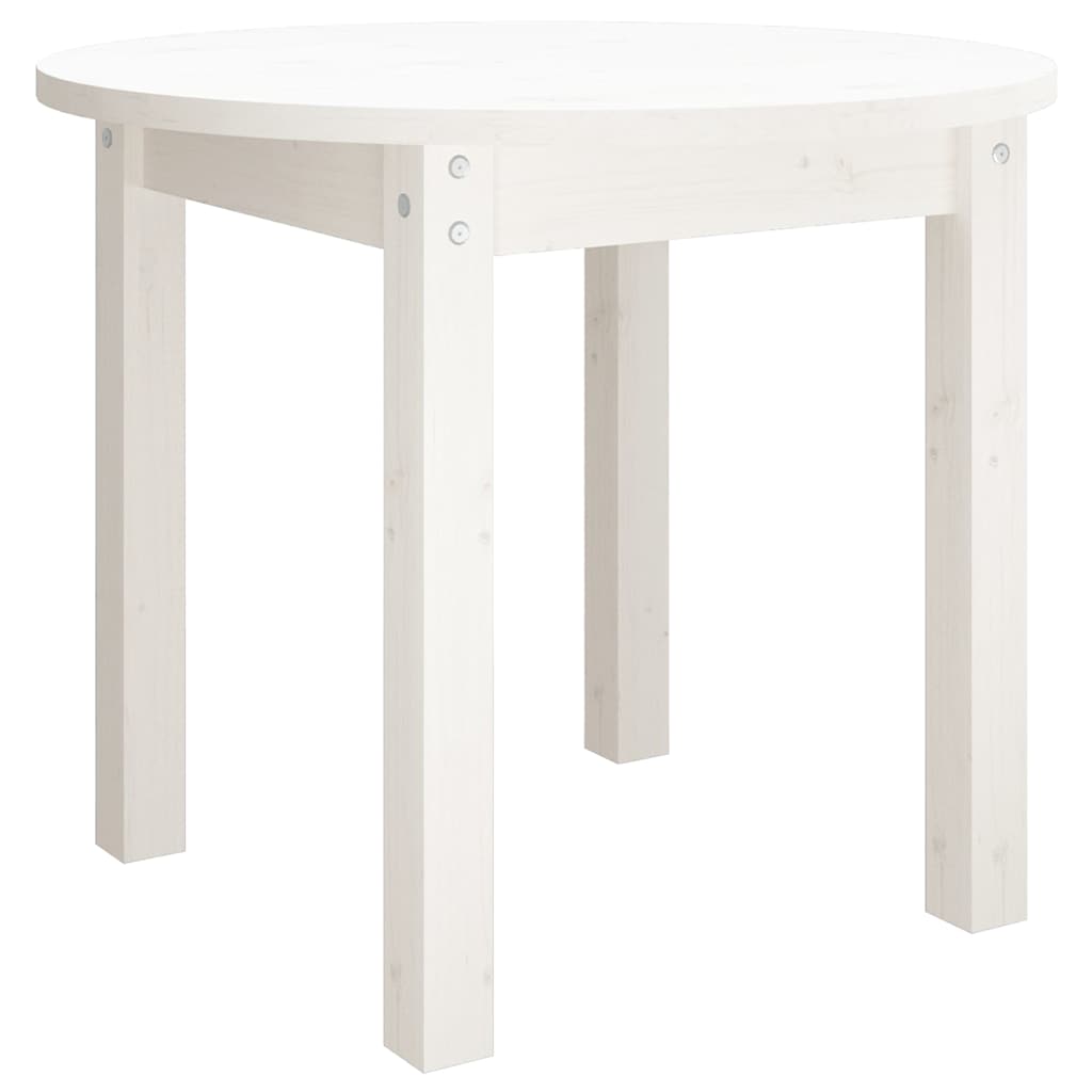 vidaXL Coffee Table White Ø 55x45 cm Solid Wood Pine