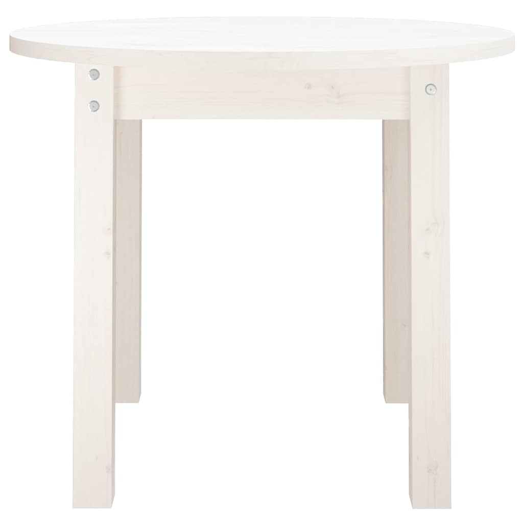 vidaXL Coffee Table White Ø 55x45 cm Solid Wood Pine