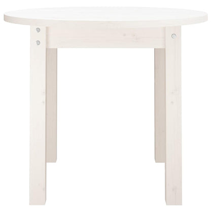 vidaXL Coffee Table White Ø 55x45 cm Solid Wood Pine