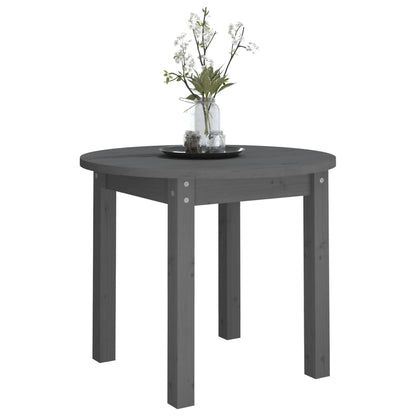 vidaXL Coffee Table Grey Ø 55x45 cm Solid Wood Pine