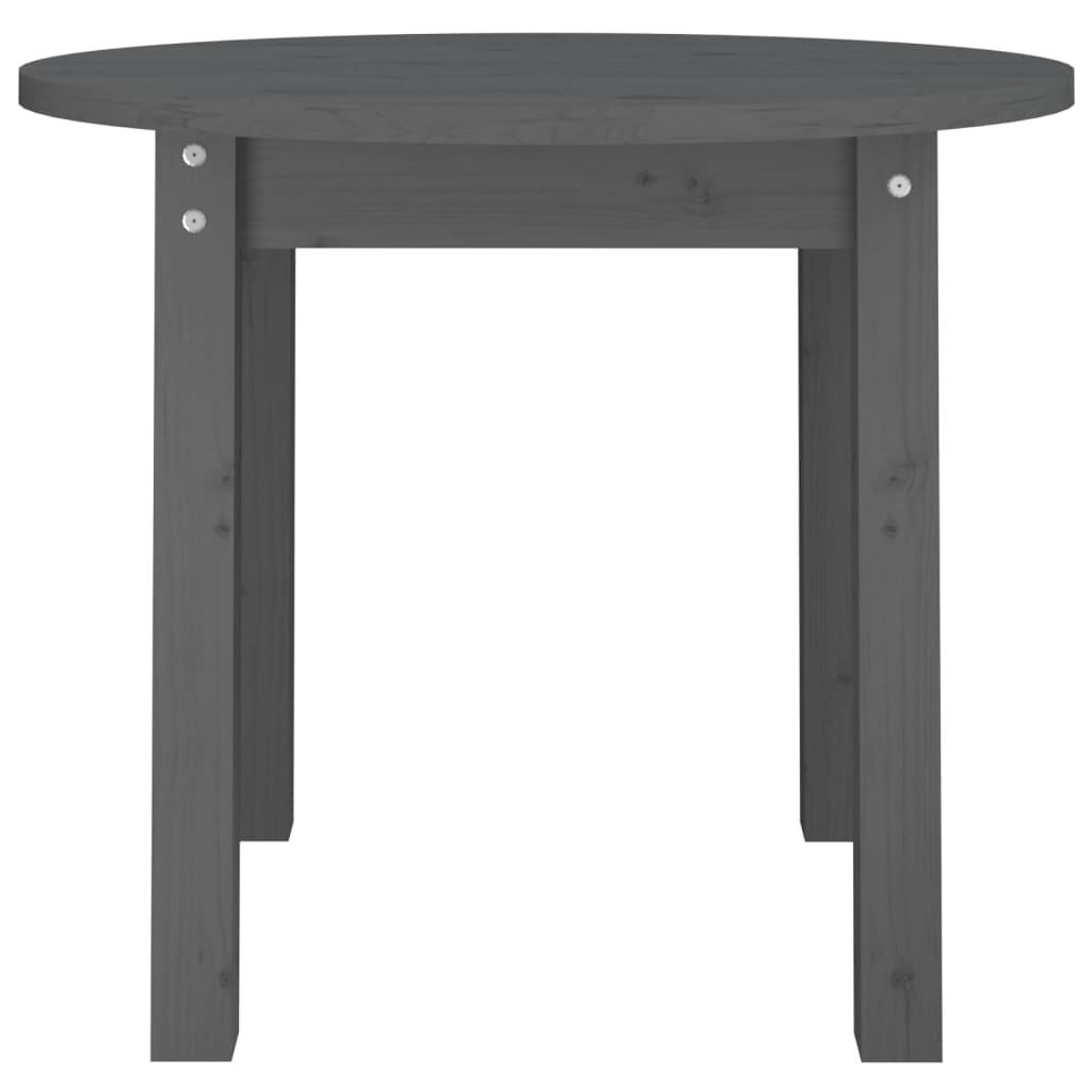 vidaXL Coffee Table Grey Ø 55x45 cm Solid Wood Pine