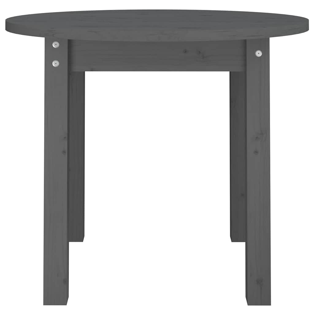 vidaXL Coffee Table Grey Ø 55x45 cm Solid Wood Pine