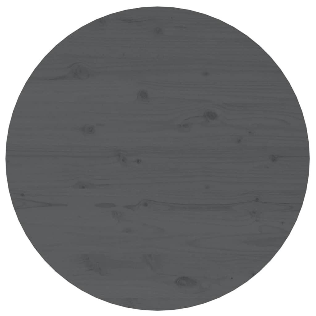 vidaXL Coffee Table Grey Ø 55x45 cm Solid Wood Pine