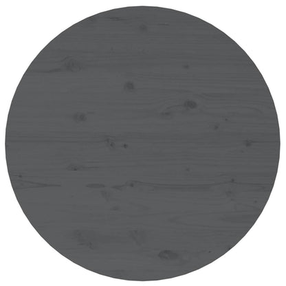 vidaXL Coffee Table Grey Ø 55x45 cm Solid Wood Pine