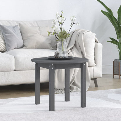 vidaXL Coffee Table Grey Ø 55x45 cm Solid Wood Pine