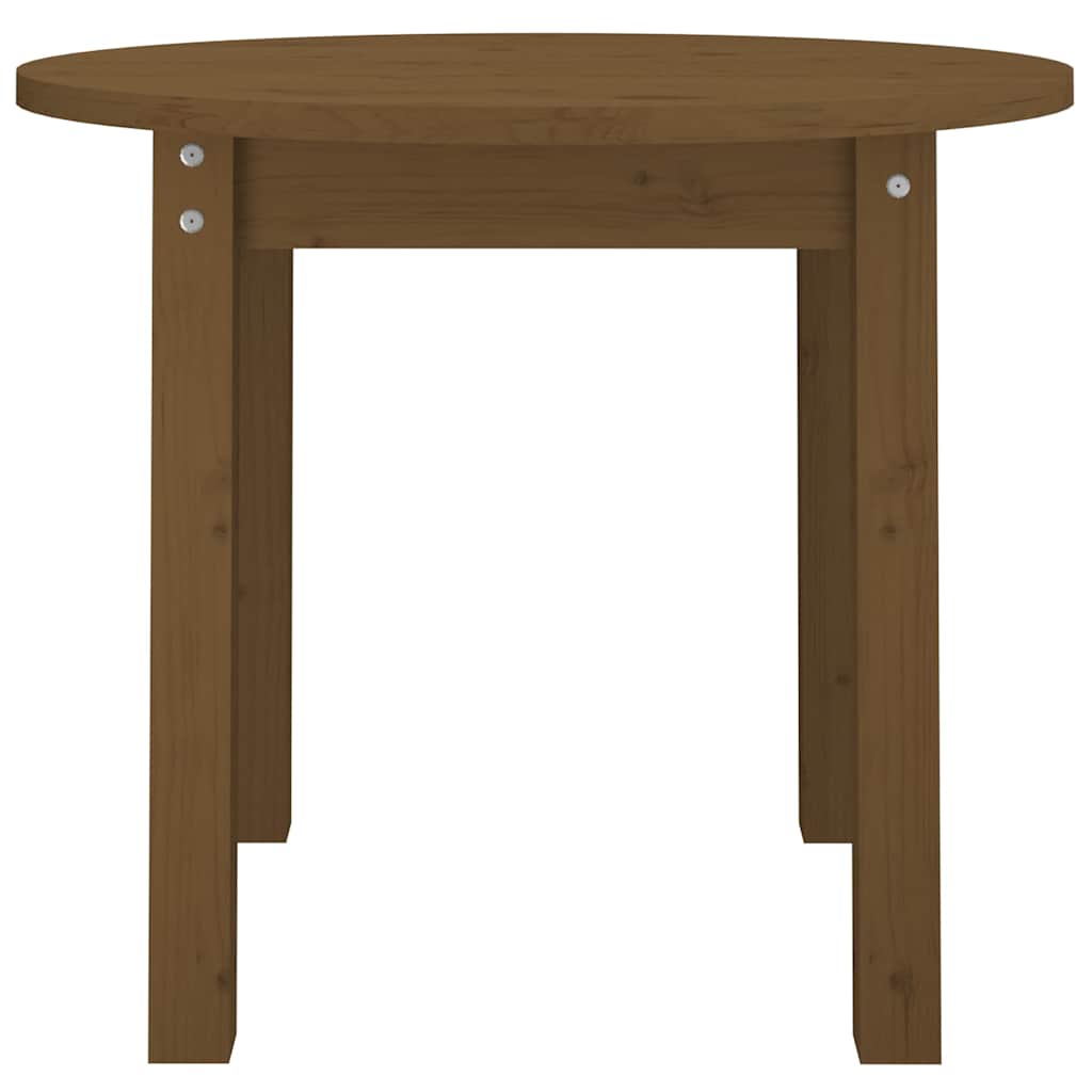 vidaXL Coffee Table Honey Brown Ø 55x45 cm Solid Wood Pine