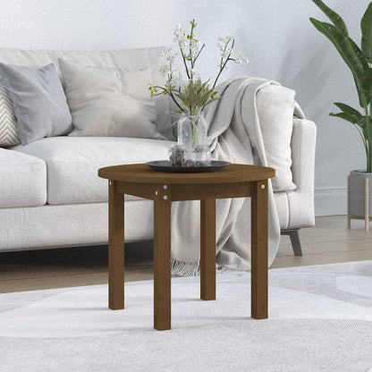 vidaXL Coffee Table Honey Brown Ø 55x45 cm Solid Wood Pine