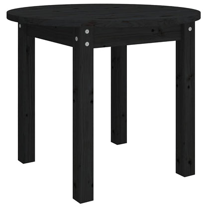 vidaXL Coffee Table Black Ø 55x45 cm Solid Wood Pine
