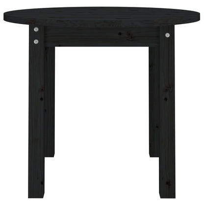 vidaXL Coffee Table Black Ø 55x45 cm Solid Wood Pine