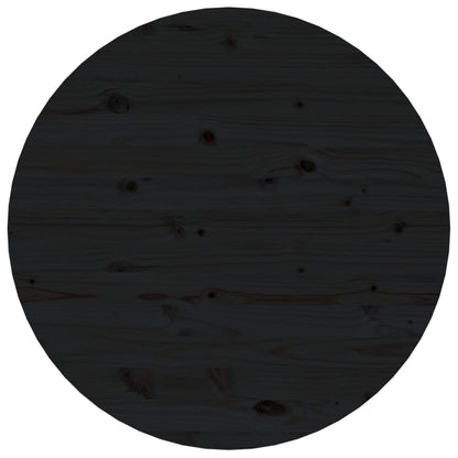 vidaXL Coffee Table Black Ø 55x45 cm Solid Wood Pine