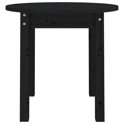 vidaXL Coffee Table Black Ø 45x40 cm Solid Wood Pine