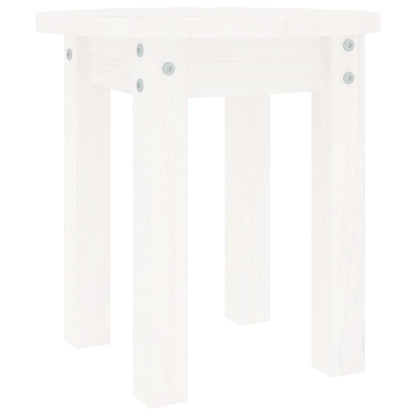 vidaXL Coffee Table White Ø 35x35 cm Solid Wood Pine