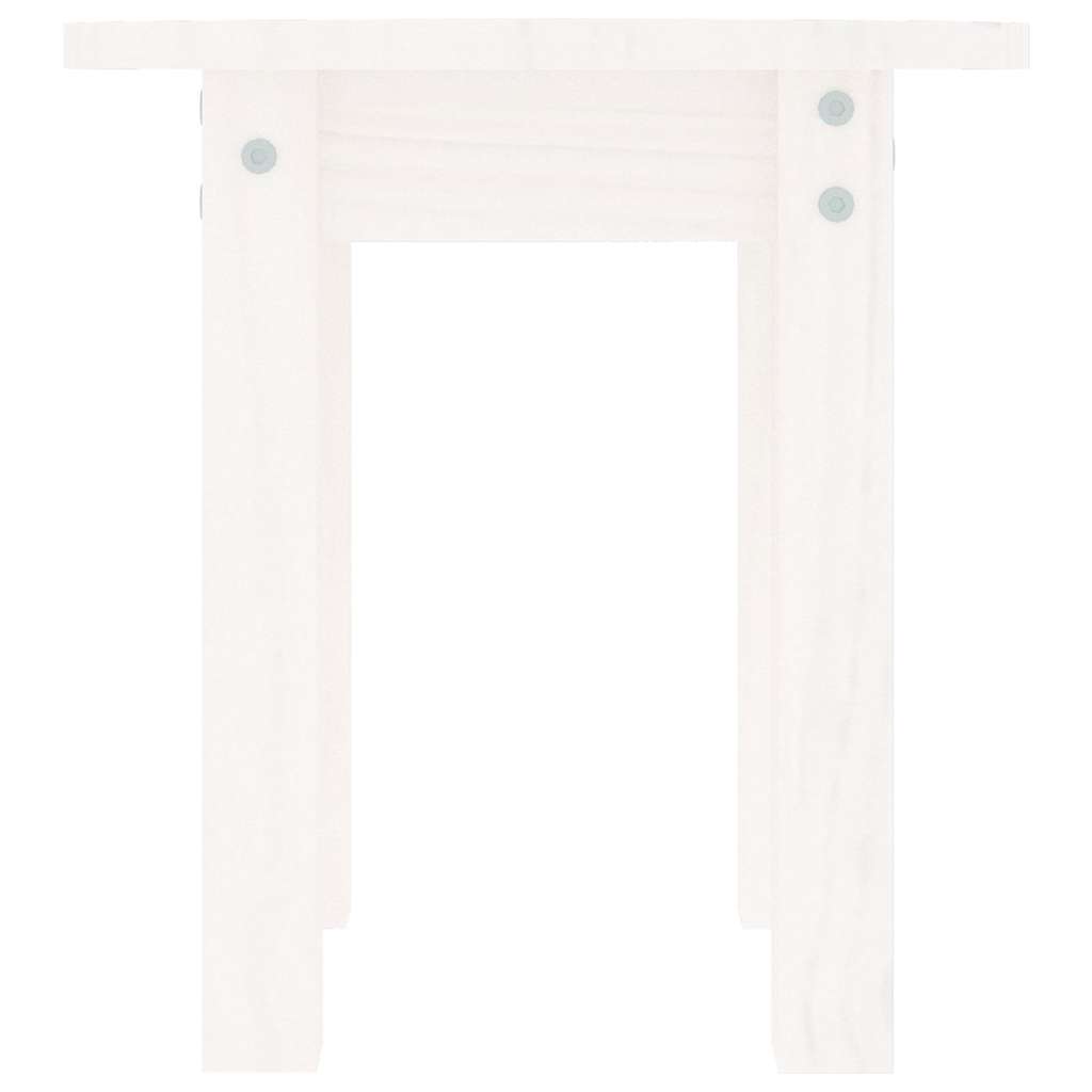 vidaXL Coffee Table White Ø 35x35 cm Solid Wood Pine