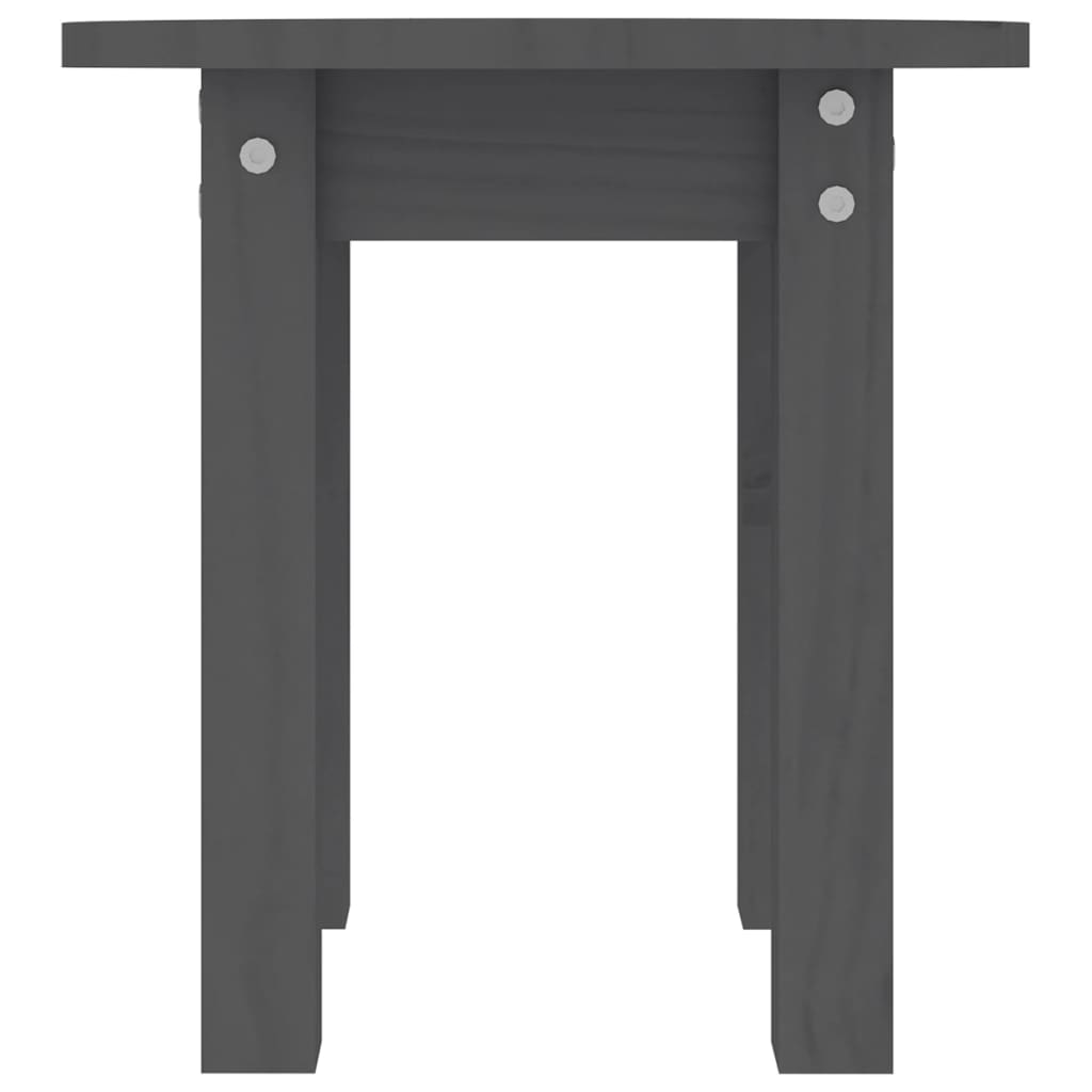 vidaXL Coffee Table Grey Ø 35x35 cm Solid Wood Pine