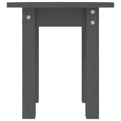 vidaXL Coffee Table Grey Ø 35x35 cm Solid Wood Pine