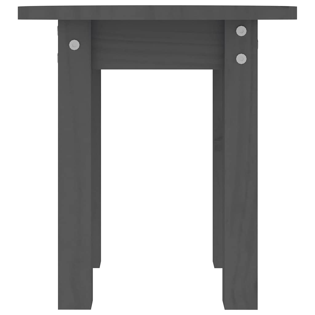 vidaXL Coffee Table Grey Ø 35x35 cm Solid Wood Pine