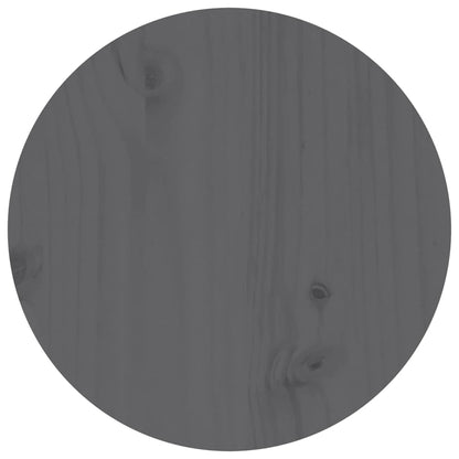 vidaXL Coffee Table Grey Ø 35x35 cm Solid Wood Pine