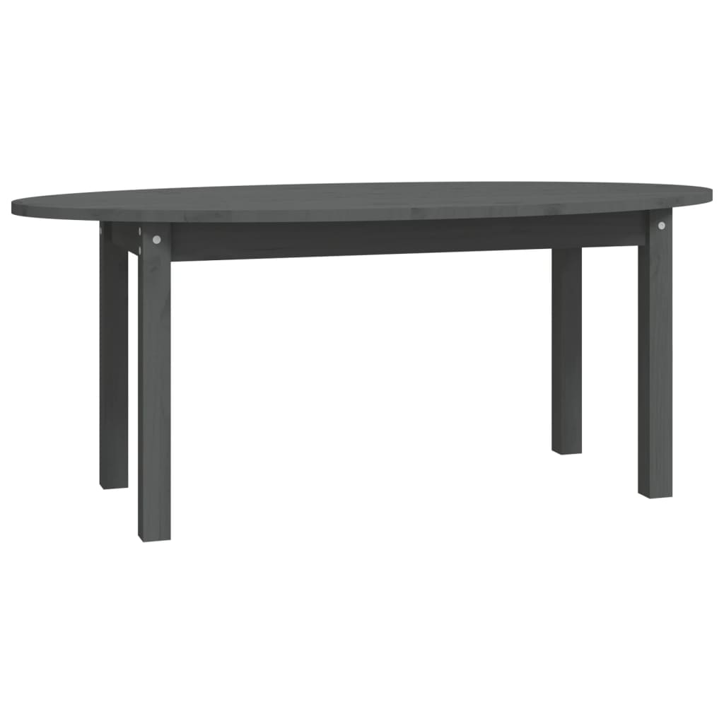 vidaXL Coffee Table Grey 110x55x45 cm Solid Wood Pine