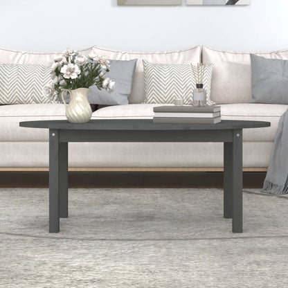vidaXL Coffee Table Grey 110x55x45 cm Solid Wood Pine