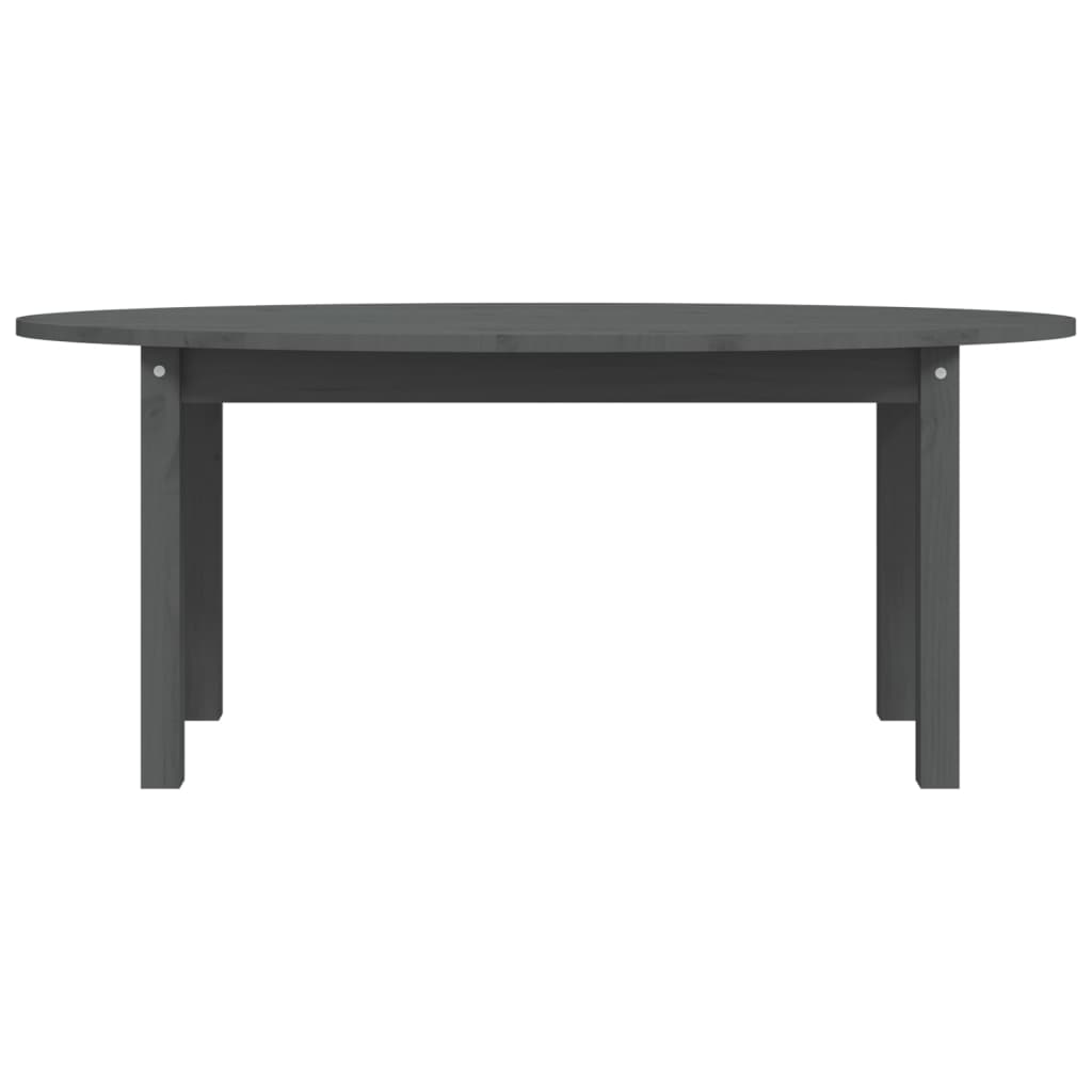vidaXL Coffee Table Grey 110x55x45 cm Solid Wood Pine