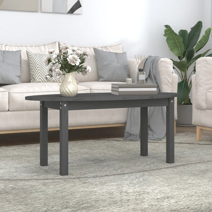 vidaXL Coffee Table Grey 110x55x45 cm Solid Wood Pine
