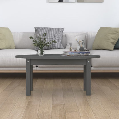 vidaXL Coffee Table Grey 80x40x35 cm Solid Wood Pine