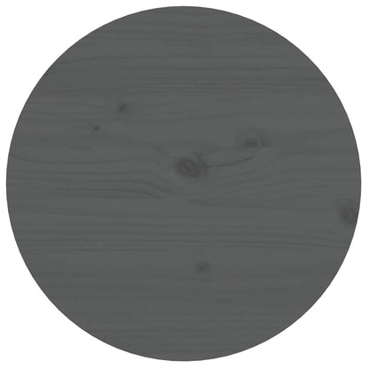 vidaXL Coffee Table Grey Ø 55x60 cm Solid Wood Pine