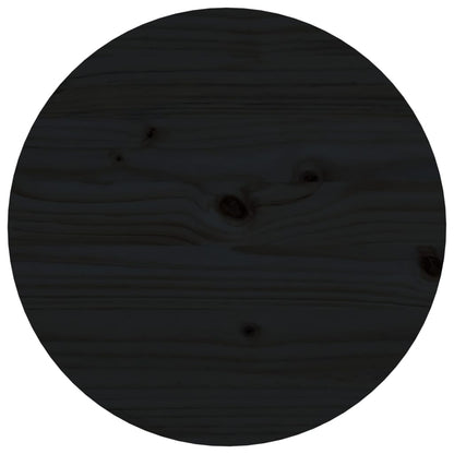vidaXL Coffee Table Black Ø 55x60 cm Solid Wood Pine