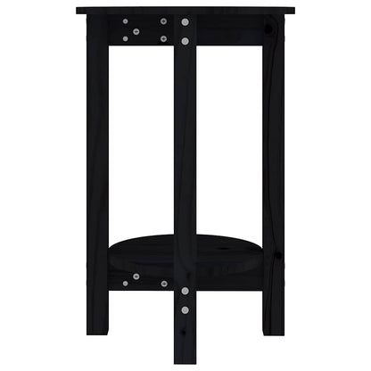 vidaXL Coffee Table Black Ø 40x60 cm Solid Wood Pine
