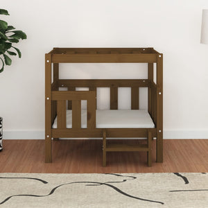 vidaXL Dog Bed Honey Brown 75.5x63.5x70 cm Solid Wood Pine