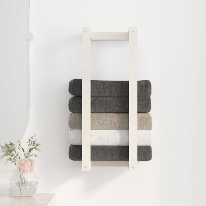 vidaXL Towel Rack White 23x18x60 cm Solid Wood Pine