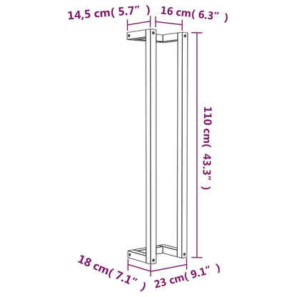 vidaXL Towel Rack 23x18x110 cm Solid Wood Pine
