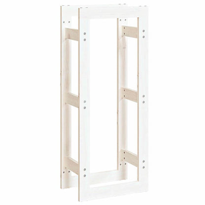 822408 vidaXL Firewood Rack White 41x25x100 cm Solid Wood Pine