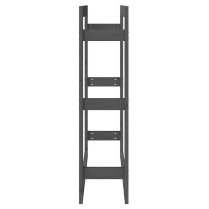 vidaXL Firewood Rack Grey 80x25x100 cm Solid Wood Pine