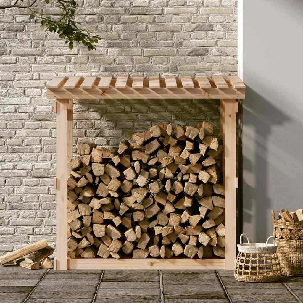 vidaXL Firewood Rack 108x64,5x109 cm Solid Wood Pine