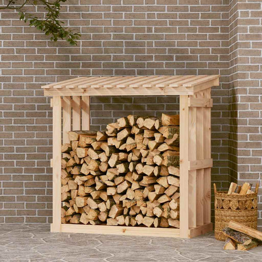 vidaXL Firewood Rack 108x64,5x109 cm Solid Wood Pine