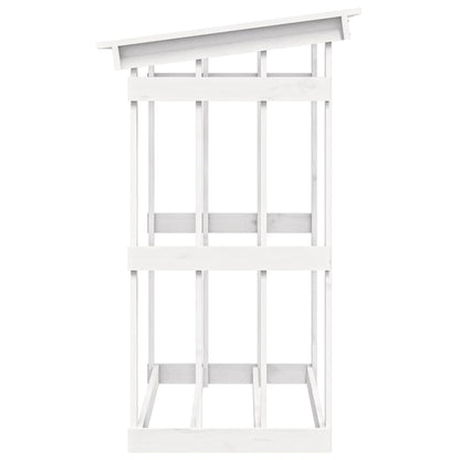 vidaXL Firewood Rack White 108x64,5x109 cm Solid Wood Pine