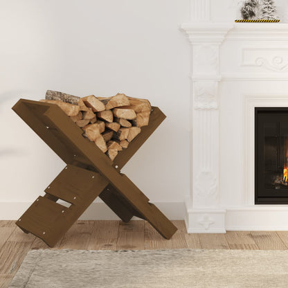 vidaXL Log Holder Honey Brown 47x39.5x48 cm Solid Wood Pine