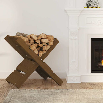 822450 vidaXL Log Holder Honey Brown 47x39,5x48 cm Solid Wood Pine