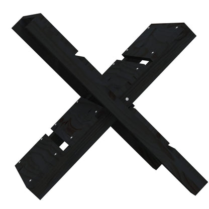 822451 vidaXL Log Holder Black 47x39,5x48 cm Solid Wood Pine
