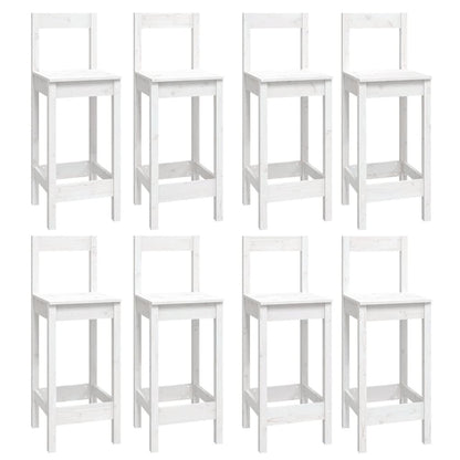 vidaXL 9 Piece Bar Set White Solid Wood Pine