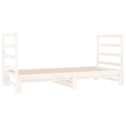 vidaXL Pull-out Day Bed without Mattress White 2x(90x190) cm