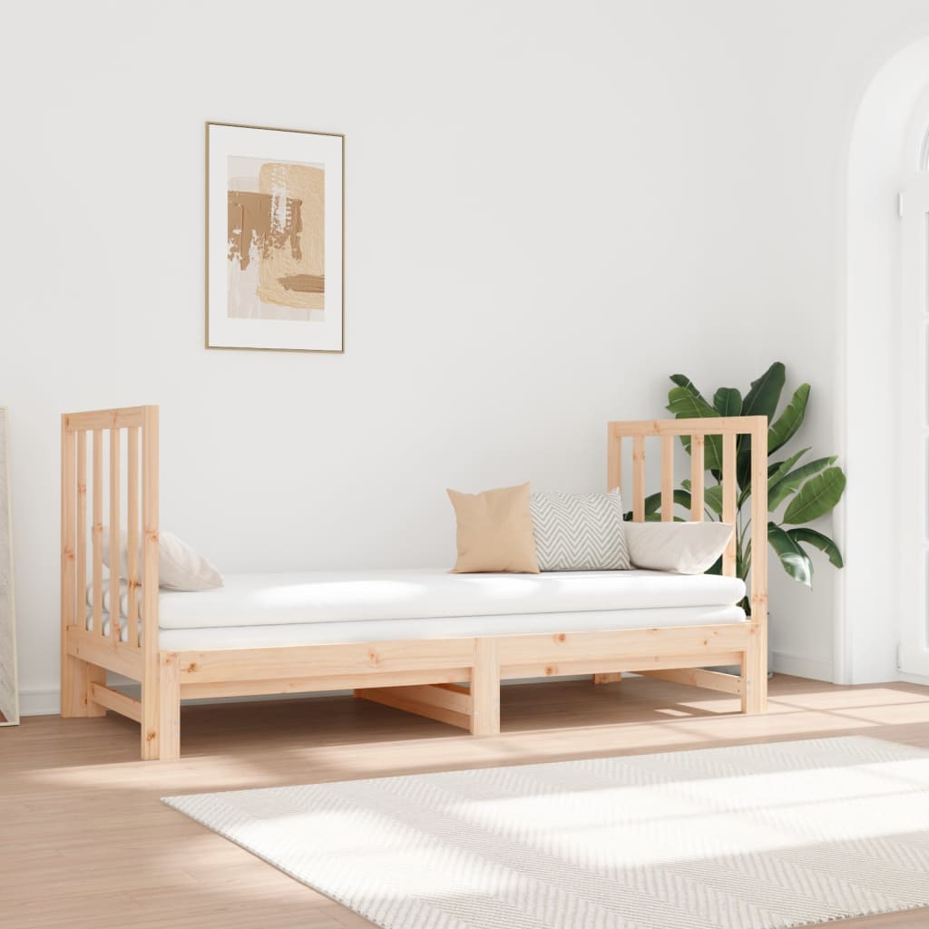 vidaXL Pull-out Day Bed without Mattress 2x(90x190) cm