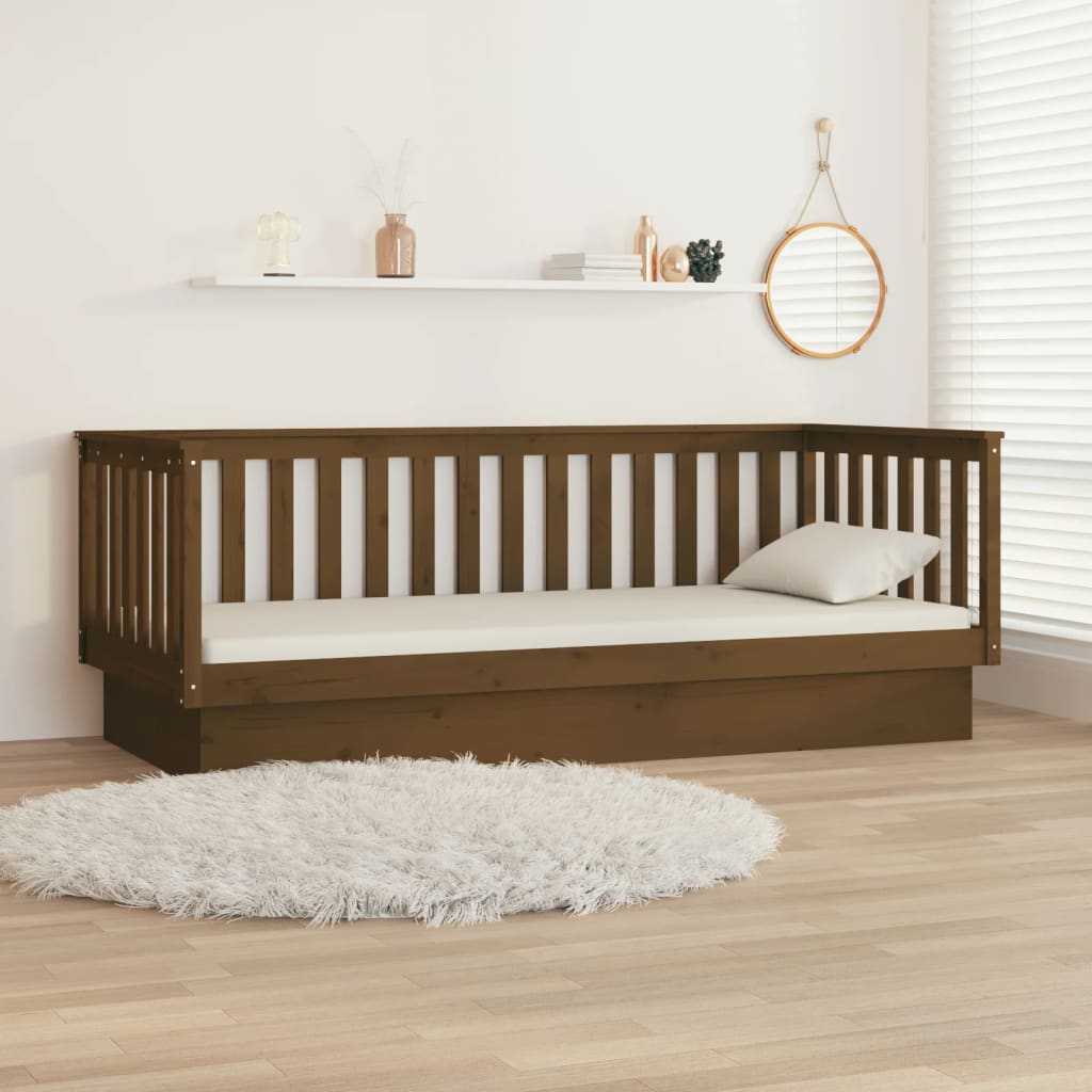 vidaXL Day Bed without Mattress Honey Brown 80x200 cm Solid Wood Pine