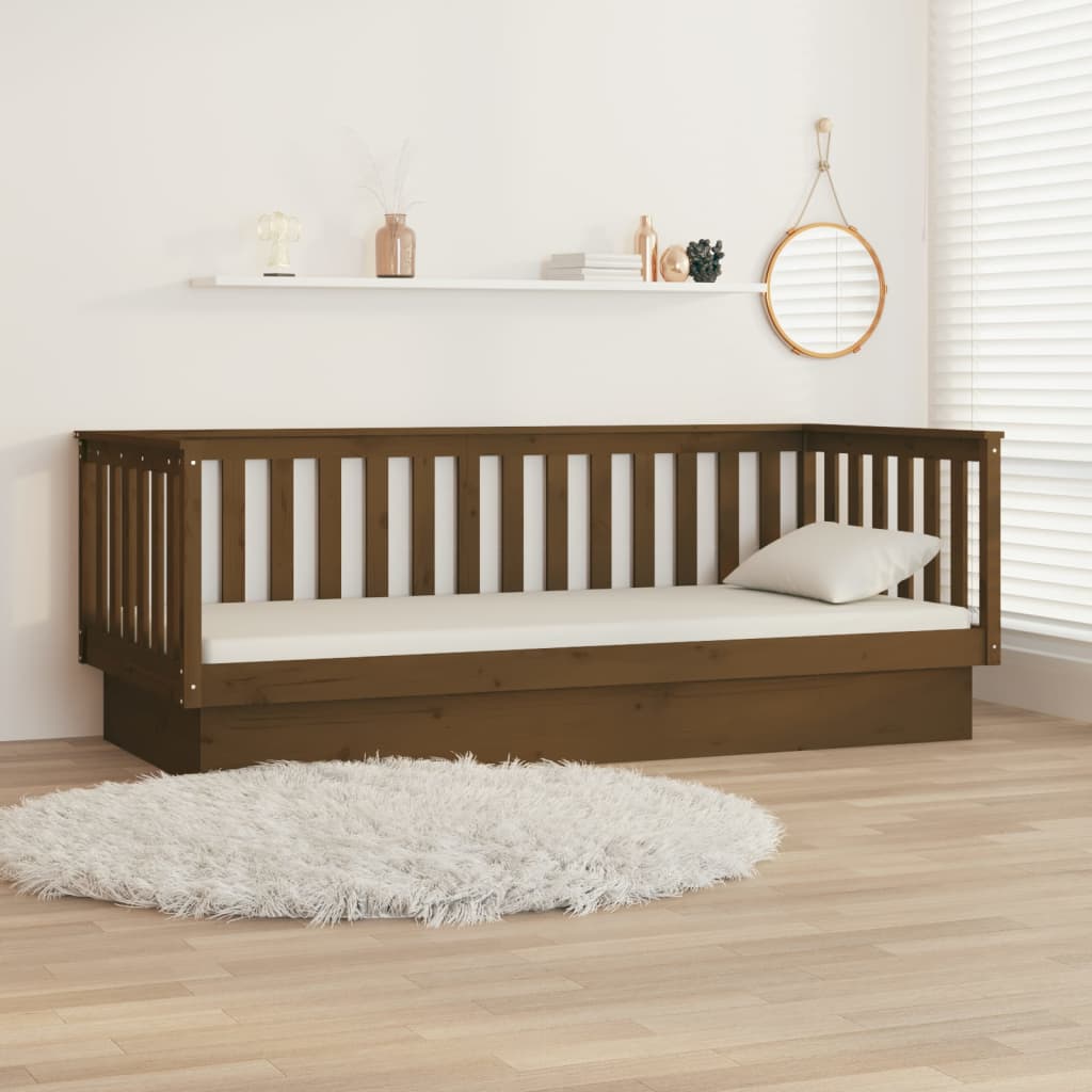 vidaXL Day Bed without Mattress Honey Brown 100x200 cm Solid Wood Pine