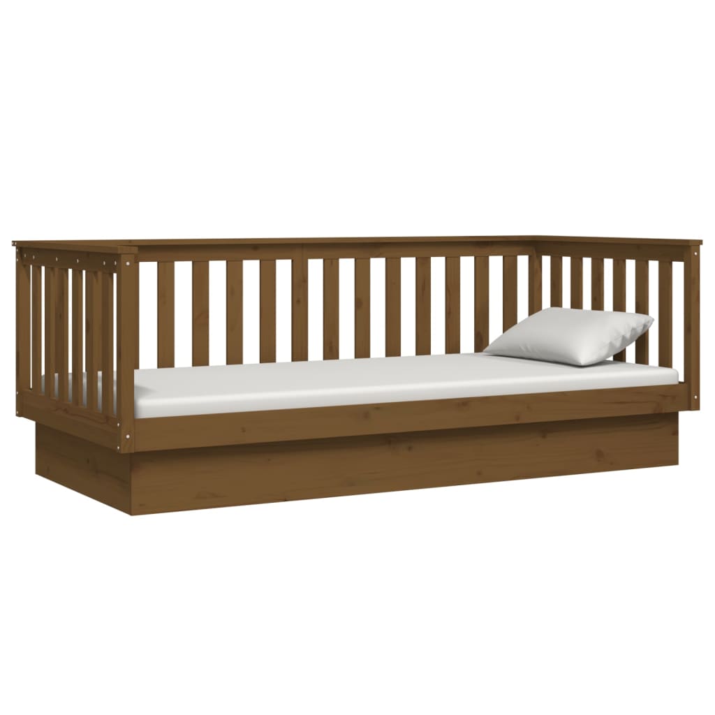 vidaXL Day Bed without Mattress Honey Brown 100x200 cm Solid Wood Pine